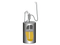 PumpMaster 3+3 grease pump kit for 185 kg Samoa drums, art. 429800