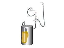 Oil drainage kit with PM 2, 3:1 pump on the wall